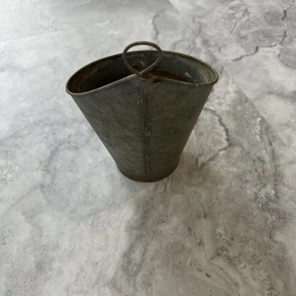 Galvanized Metal Flower Pot Handled Bucket‎ Hanger FLOWERS & GARDEN